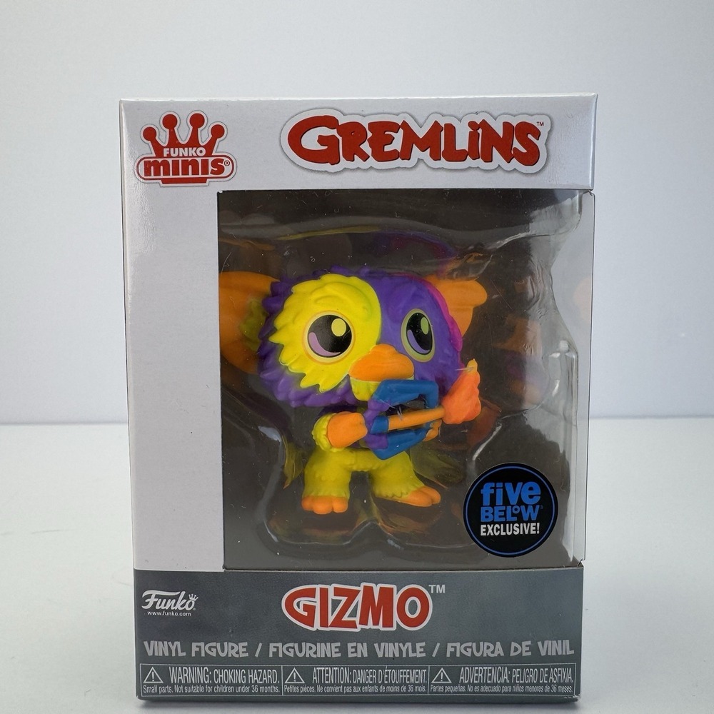 Funko Minis Gremlins BLACKLIGHT Gizmo With Bow Five Below‎ Exclusive